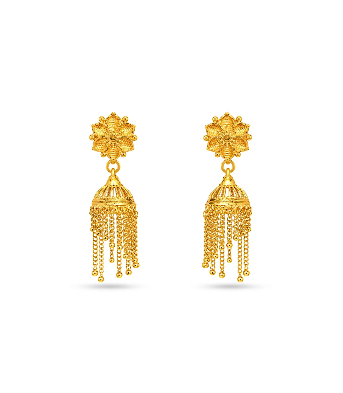Gold Plated Ethnic Heritage Jhumka Earrings