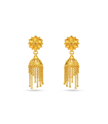 Gold Plated Ethnic Heritage Jhumka Earrings