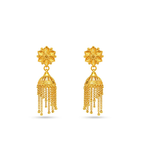Gold Plated Ethnic Heritage Jhumka Earrings