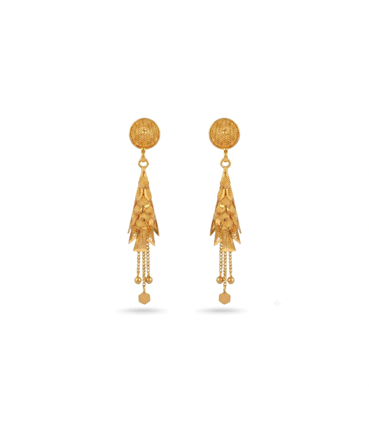Gold Plated Ethnic Long Jhumka Earrings