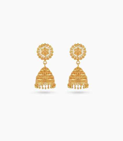 Gold Plated Ethnic Premium Jhumka Earrings