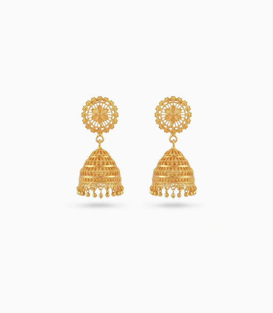 Gold Plated Ethnic Premium Jhumka Earrings