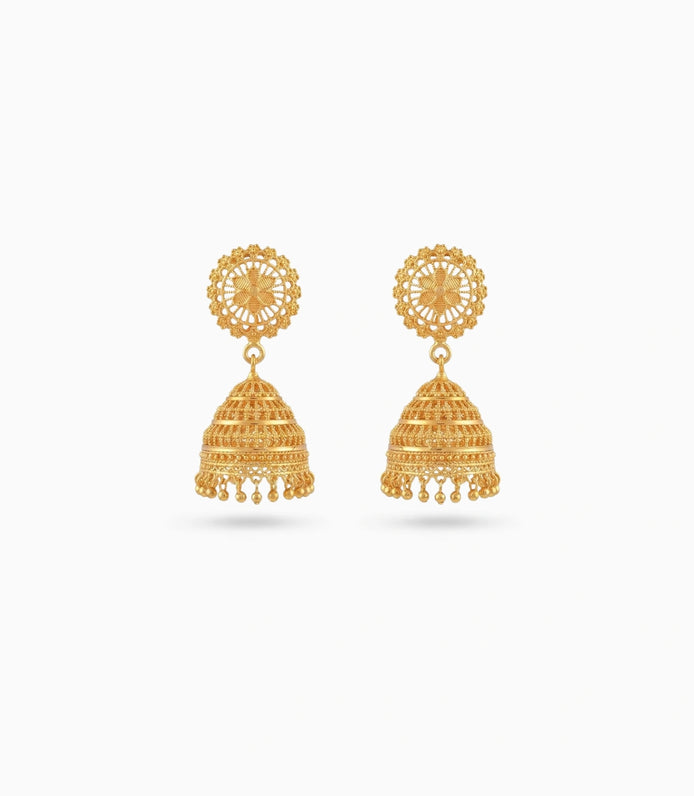 Gold Plated Ethnic Premium Jhumka Earrings