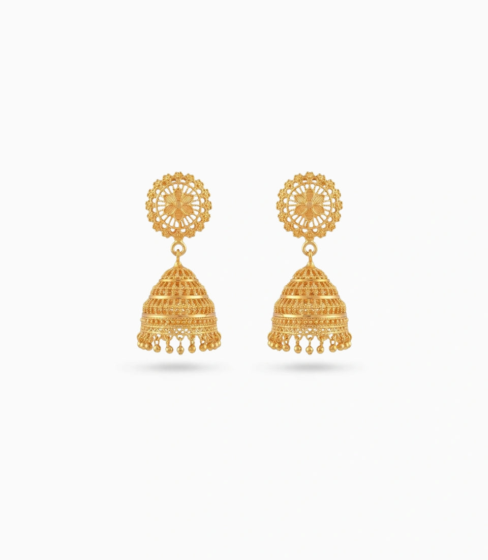 Gold Plated Ethnic Premium Jhumka Earrings