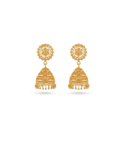 Gold Plated Ethnic Premium Jhumka Earrings