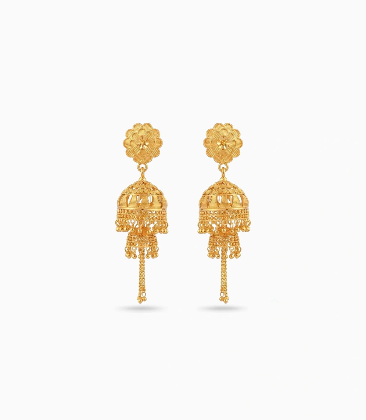 Gold Plated Ethnic Wedding Wear Jhumka Earrings