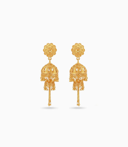 Gold Plated Ethnic Wedding Wear Jhumka Earrings