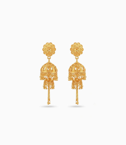 Gold Plated Ethnic Wedding Wear Jhumka Earrings