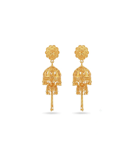 Gold Plated Ethnic Wedding Wear Jhumka Earrings