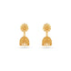 Gold Plated Ethnic Floral Jhumka Earrings