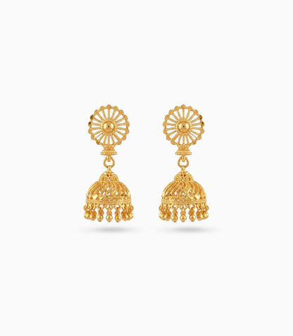 Gold Plated Ethnic Festive Jhumka Earrings