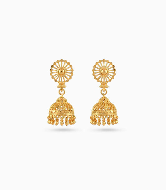 Gold Plated Ethnic Festive Jhumka Earrings