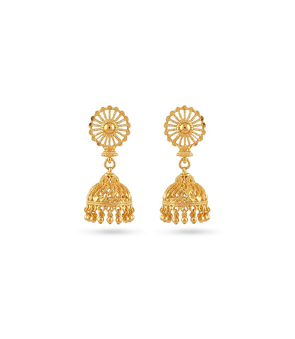 Gold Plated Ethnic Festive Jhumka Earrings