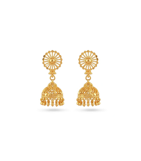 Gold Plated Ethnic Festive Jhumka Earrings