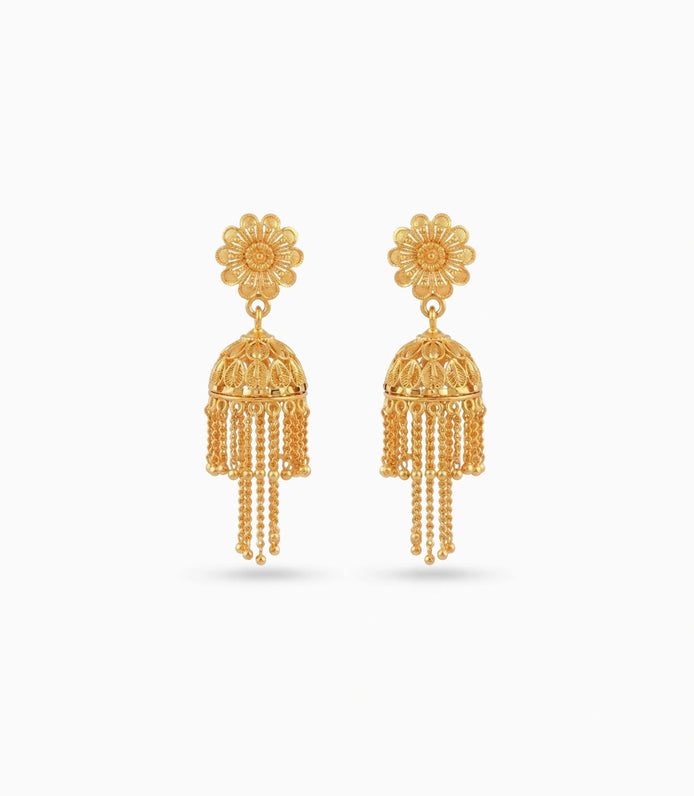 Gold Plated Ethnic Timeless Jhumka Earrings