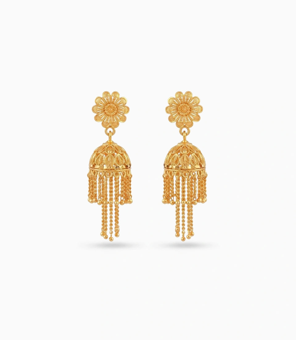 Gold Plated Ethnic Timeless Jhumka Earrings