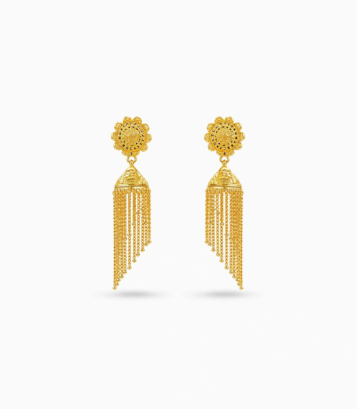 Gold Plated Ethnic Radiant Jhumka Earrings