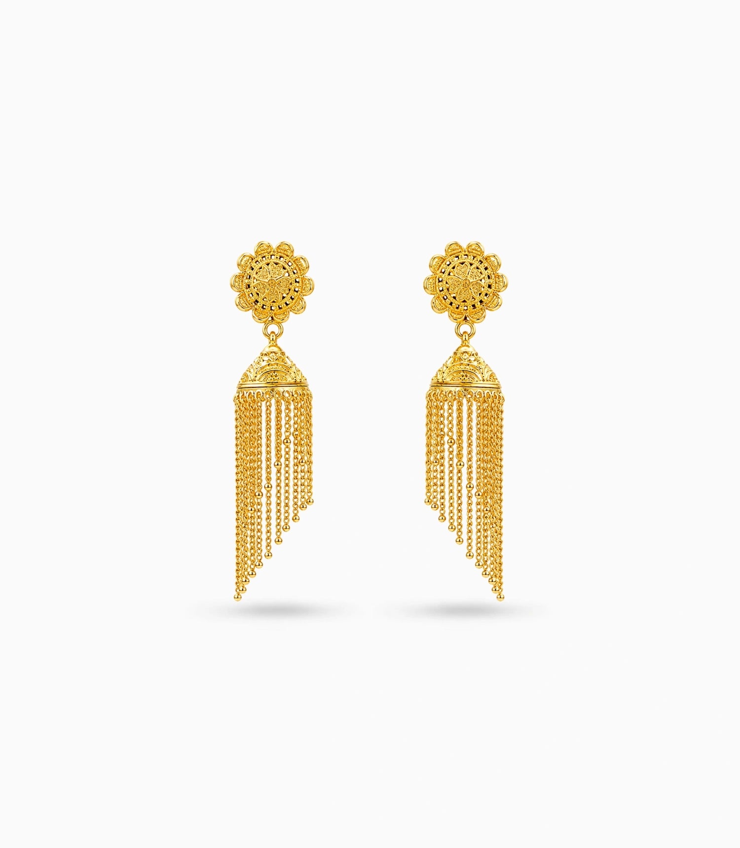 Gold Plated Ethnic Radiant Jhumka Earrings
