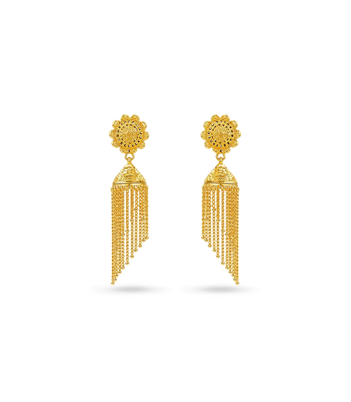 Gold Plated Ethnic Radiant Jhumka Earrings