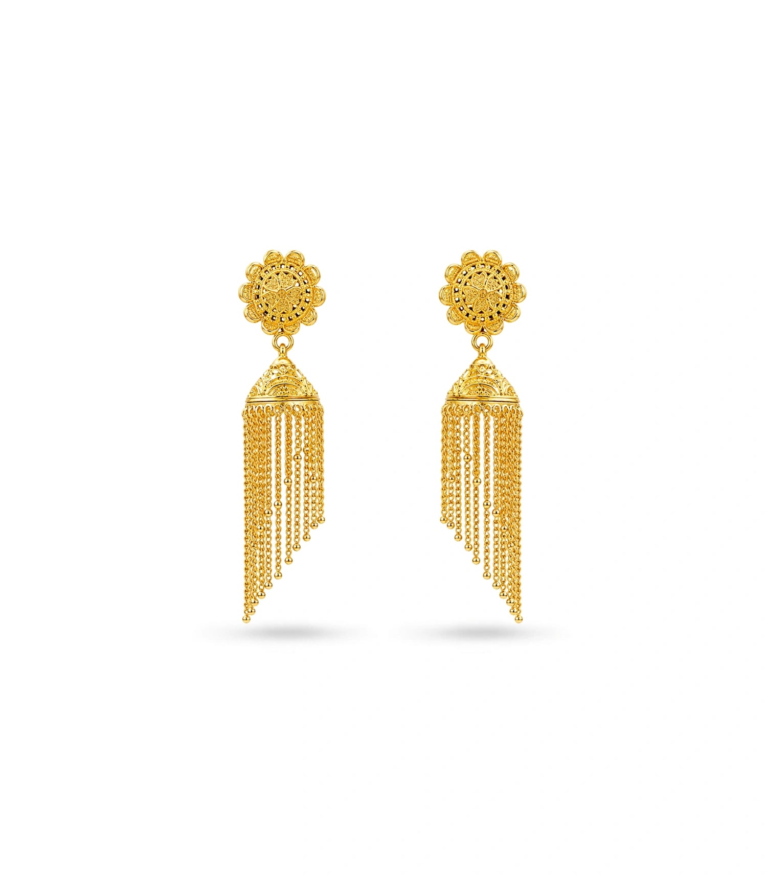 Gold Plated Ethnic Radiant Jhumka Earrings
