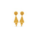 Gold Plated Double-Dome Jhumka Earrings