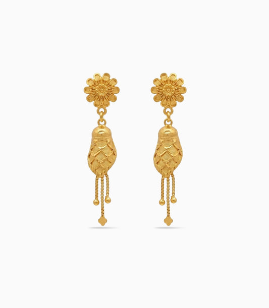 Gold Plated Ethnic Regal Jhumka Earrings