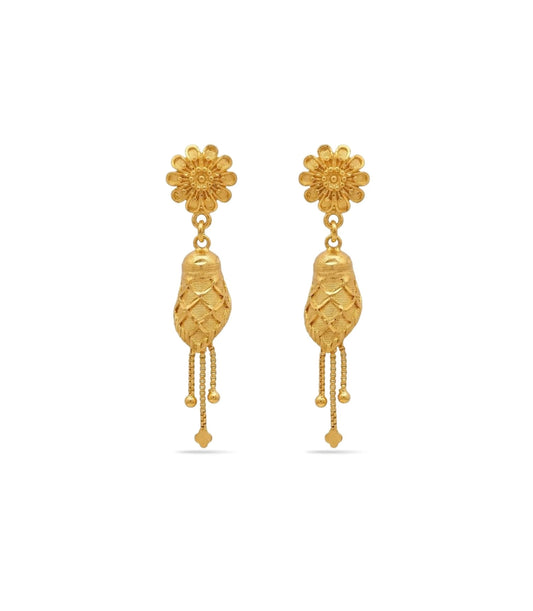 Gold Plated Ethnic Regal Jhumka Earrings