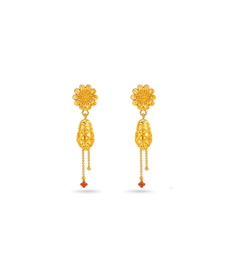 Gold Plated Ethnic Regal Jhumka Earrings