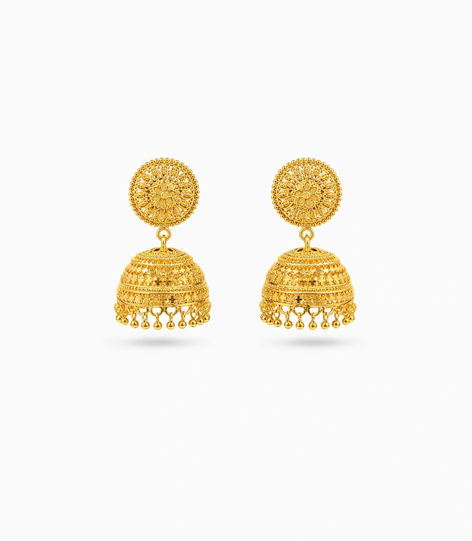 Gold Plated Ethnic Majestic Jhumka Earrings