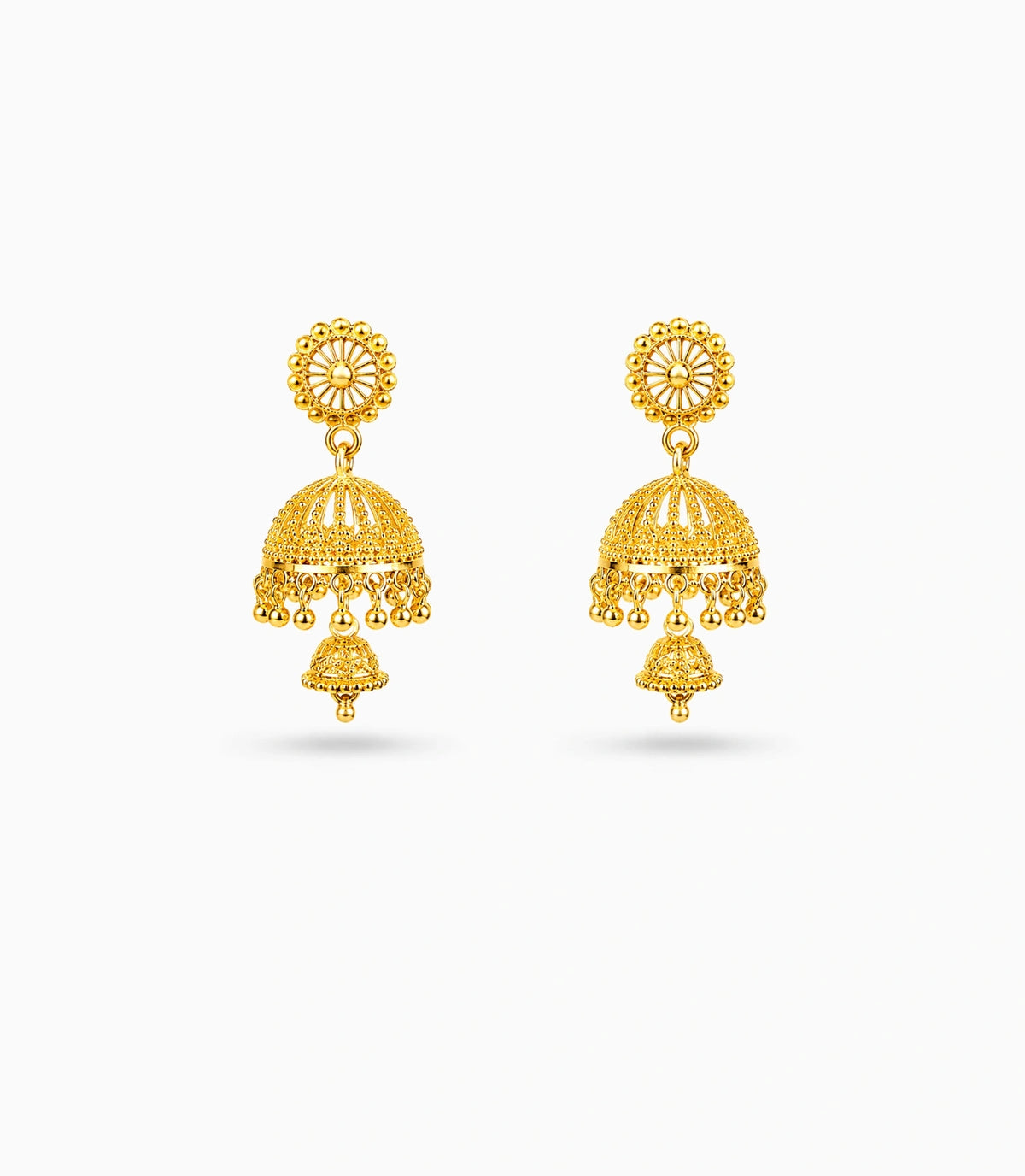 Gold Plated Ethnic Sophisticated Jhumka Earrings