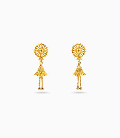 Gold Plated Ethnic Chic Jhumka Earrings