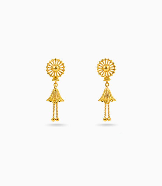 Gold Plated Ethnic Chic Jhumka Earrings