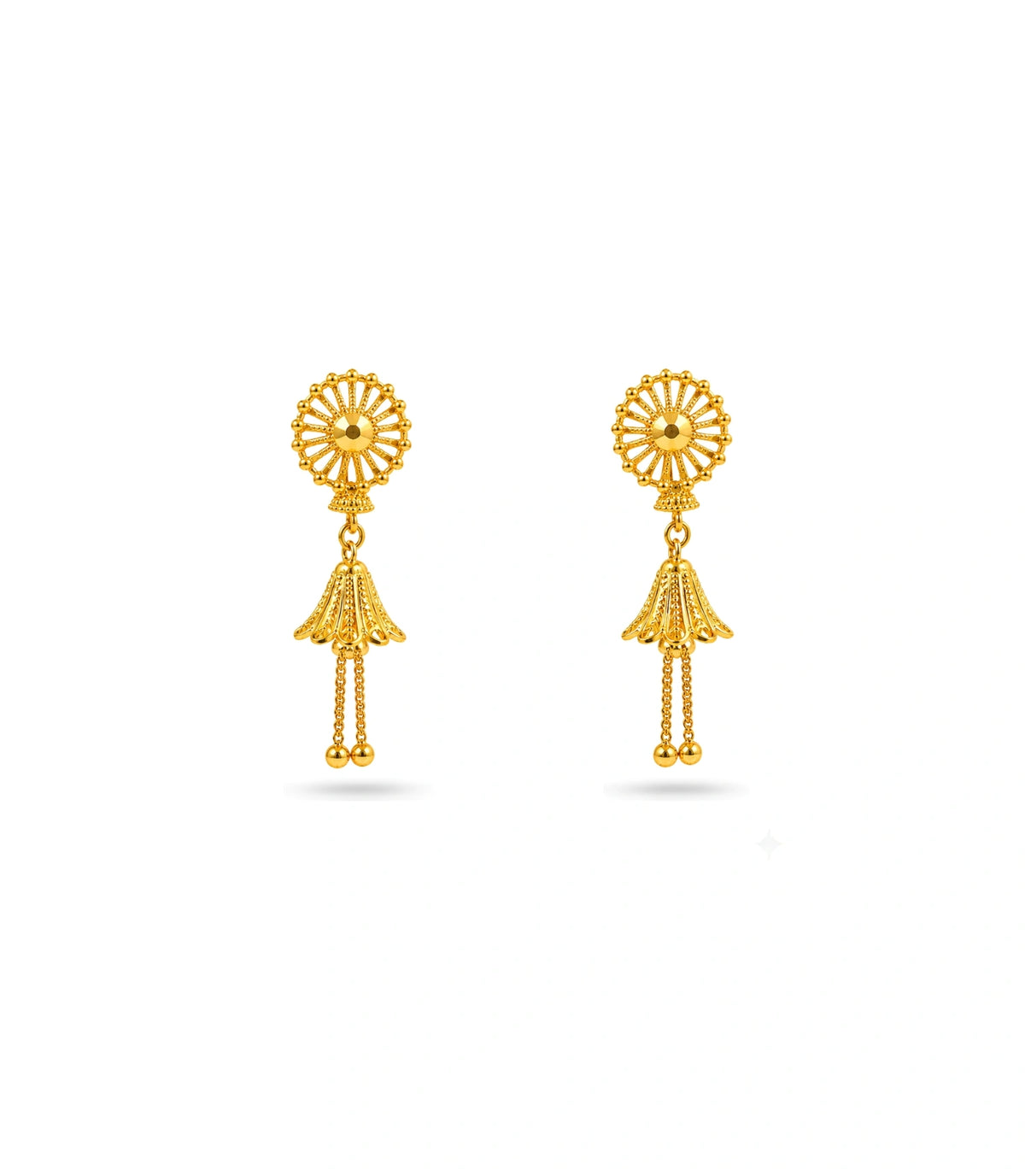 Gold Plated Ethnic Chic Jhumka Earrings