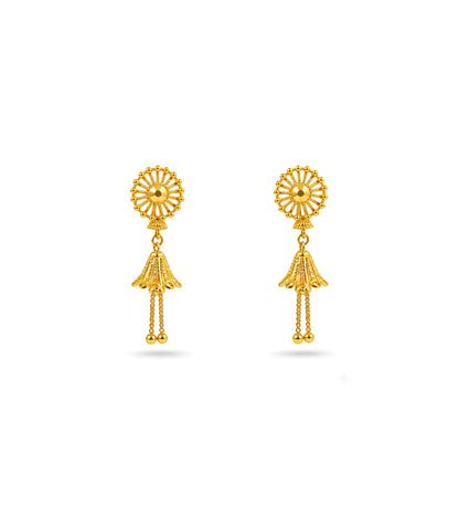 Gold Plated Ethnic Chic Jhumka Earrings