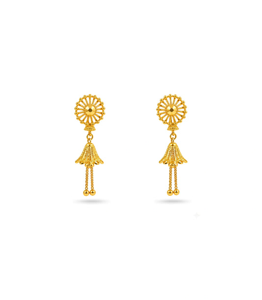 Gold Plated Ethnic Chic Jhumka Earrings