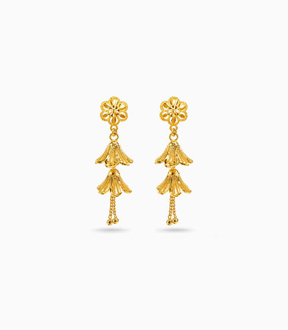 Gold Plated Ethnic Stylish Jhumka Earrings