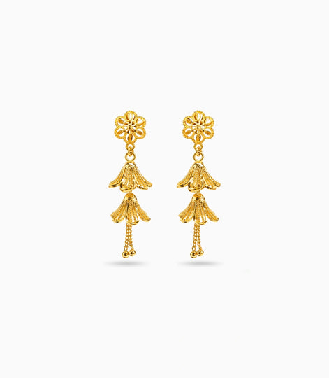 Gold Plated Ethnic Stylish Jhumka Earrings