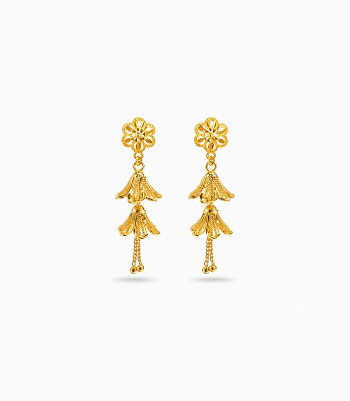 Gold Plated Ethnic Stylish Jhumka Earrings