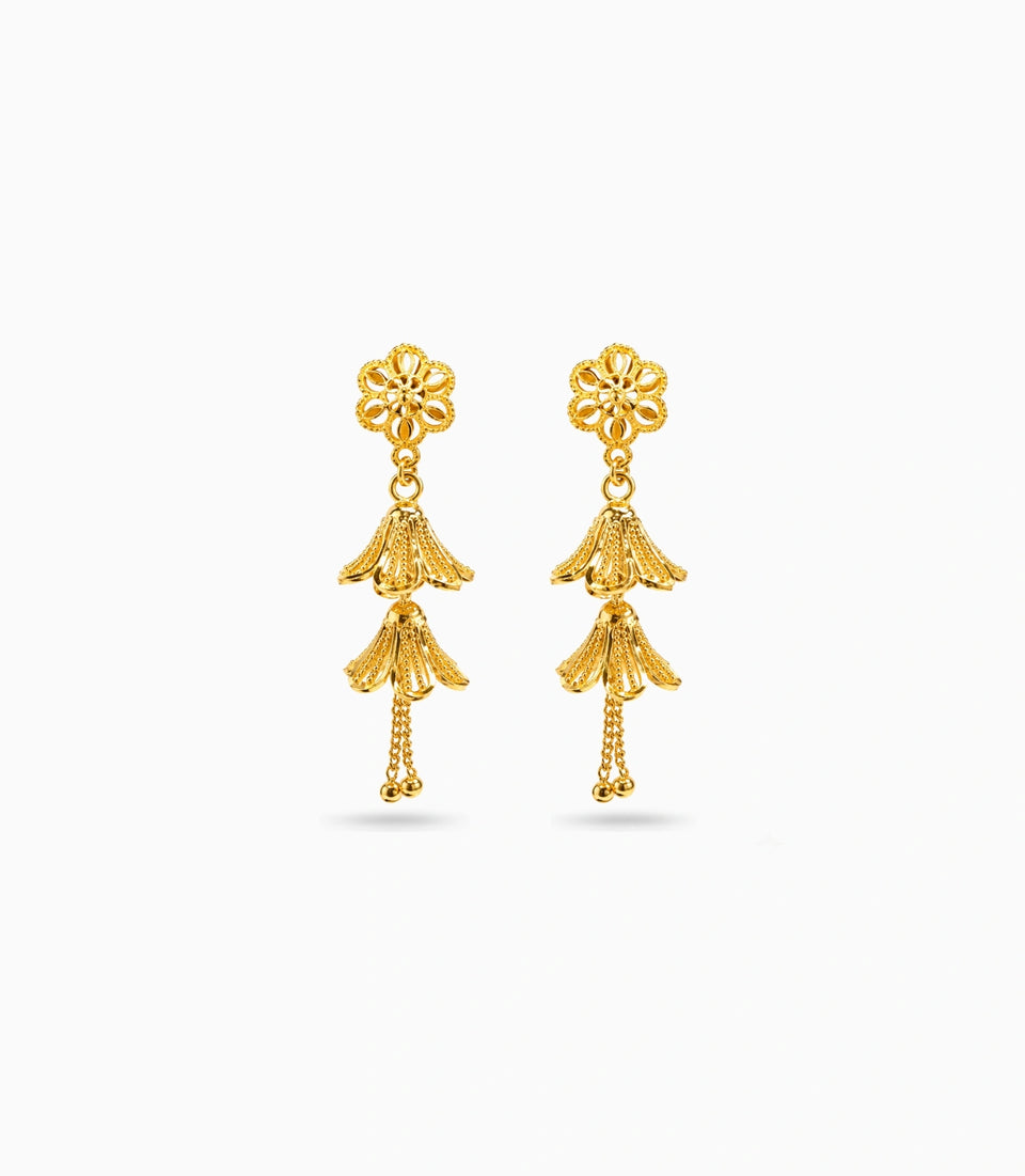 Gold Plated Ethnic Stylish Jhumka Earrings