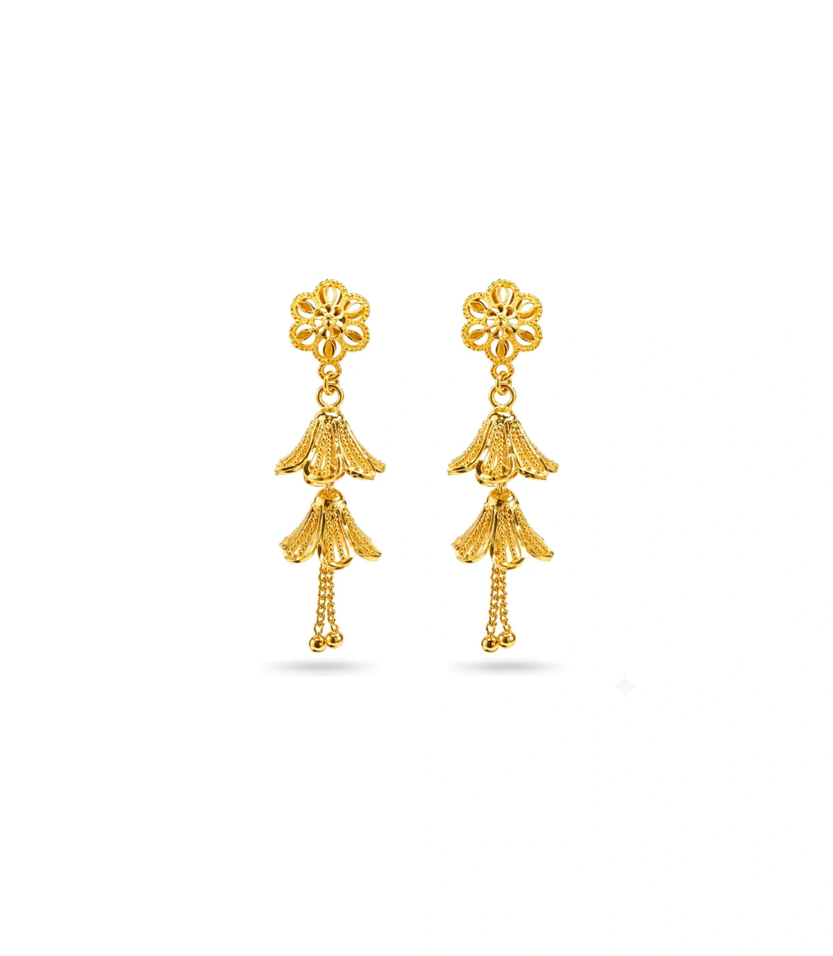 Gold Plated Ethnic Stylish Jhumka Earrings