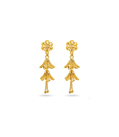 Gold Plated Ethnic Stylish Jhumka Earrings