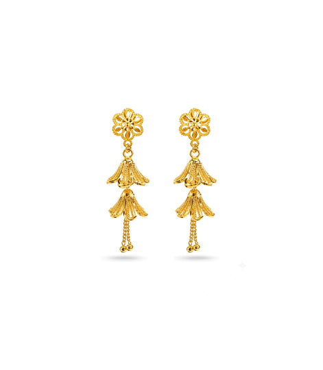 Gold Plated Ethnic Stylish Jhumka Earrings