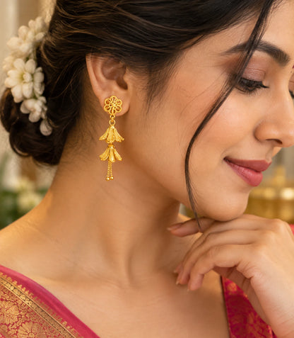 Gold Plated Ethnic Stylish Jhumka Earrings