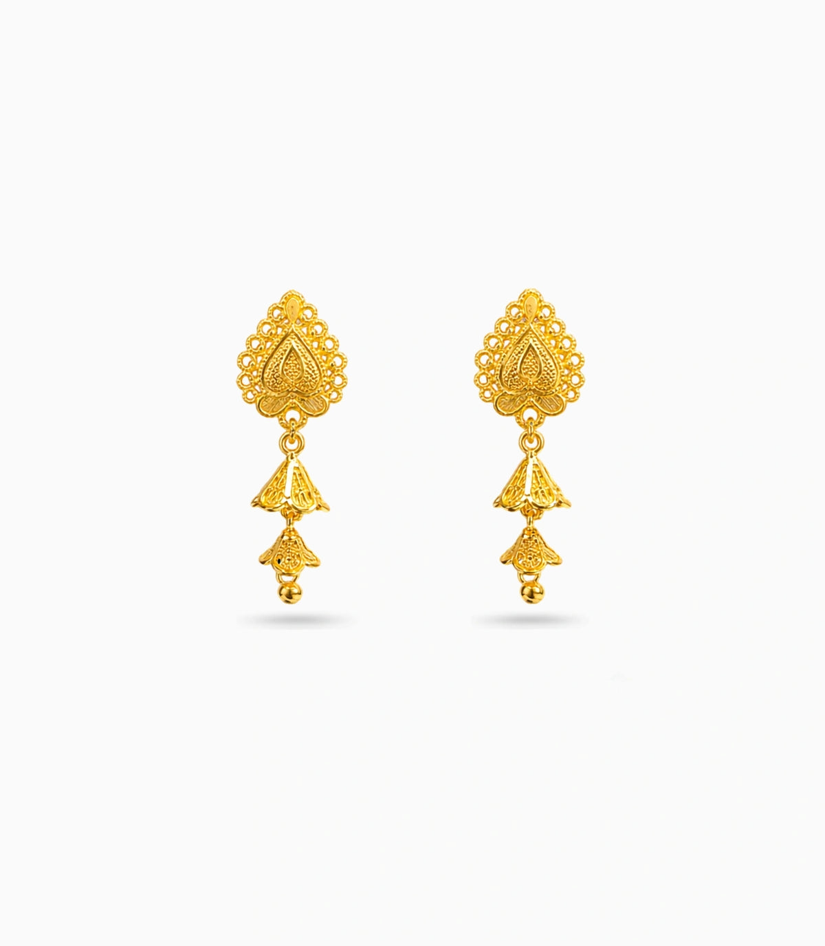 Gold Plated Ethnic Modern Jhumka Earrings