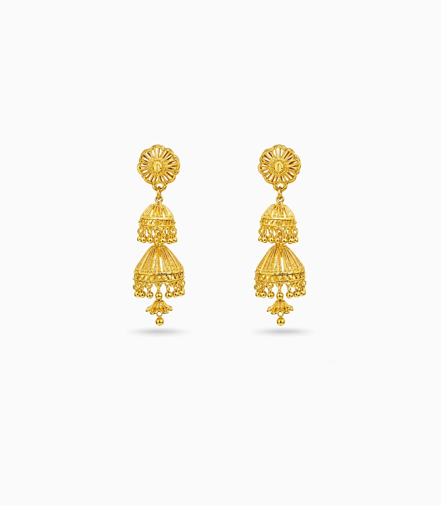 Gold Plated Ethnic Elite Jhumka Earrings