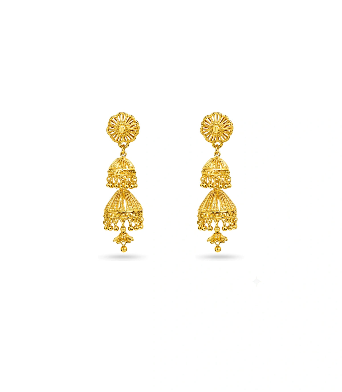 Gold Plated Ethnic Elite Jhumka Earrings