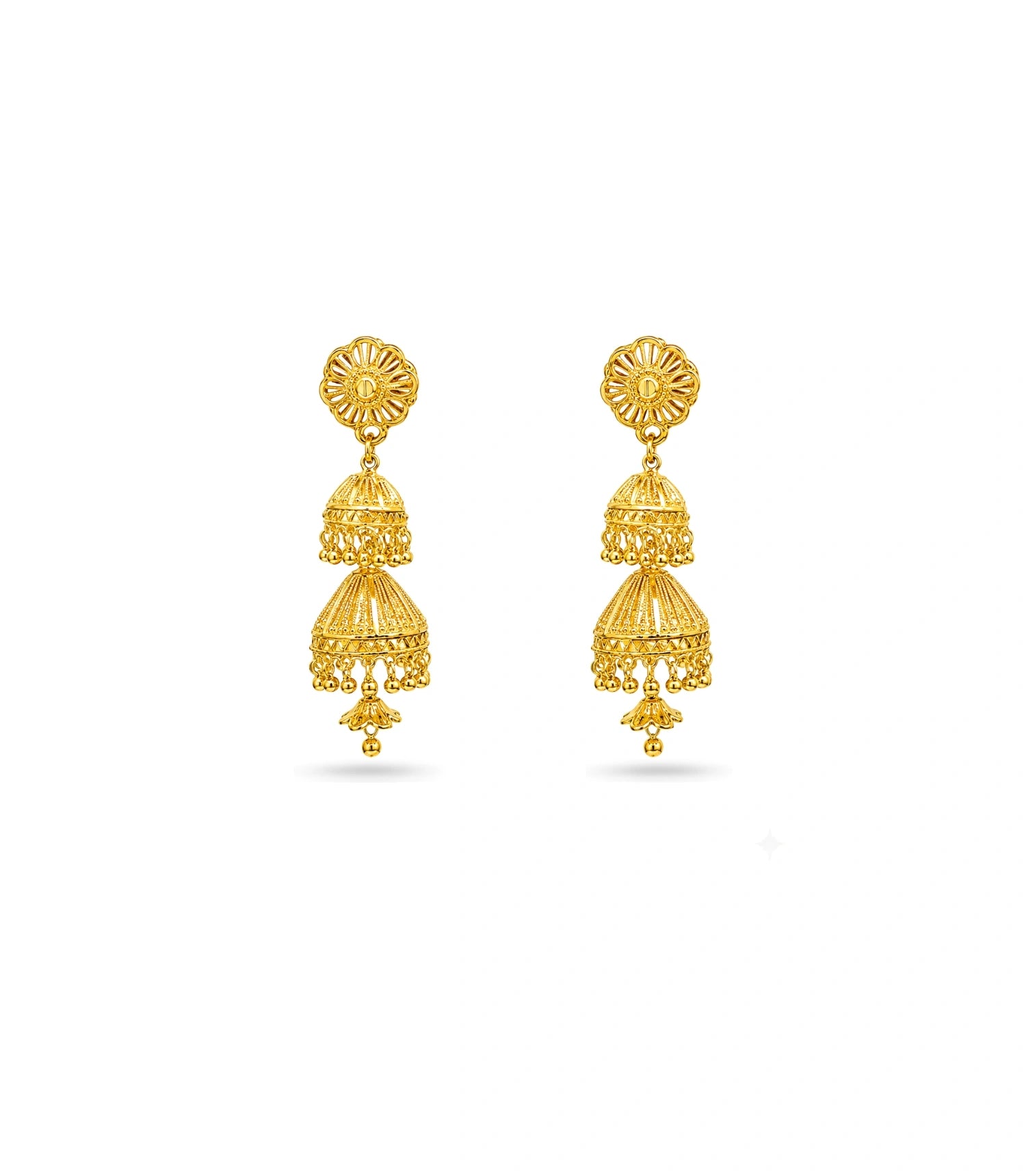 Gold Plated Ethnic Elite Jhumka Earrings