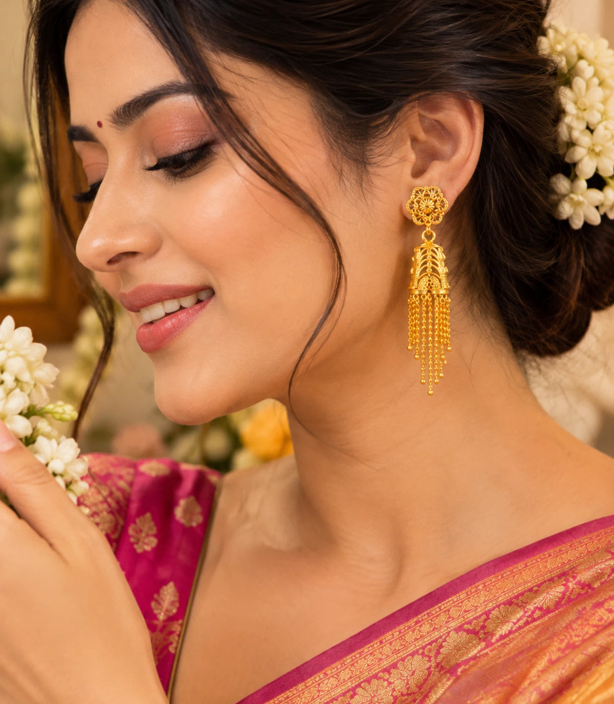 Gold Plated Ethnic Luxury Jhumka Earrings