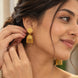 Gold Plated Traditional Filigree Flower Jhumka Earrings