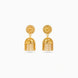 Gold Plated Traditional Filigree Flower Jhumka Earrings